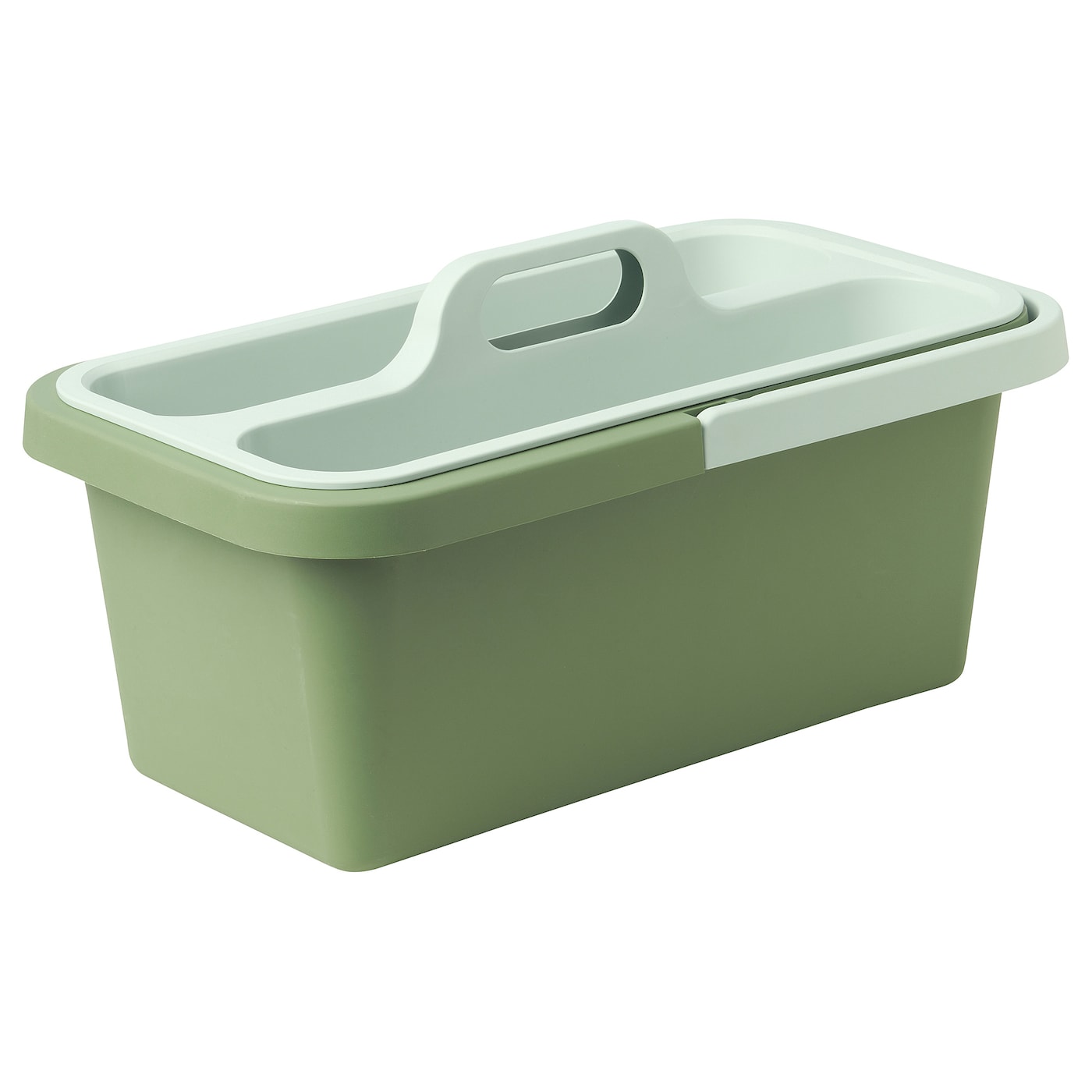 IKEA PEPPRIG wiadro do sprzątania z nakładką, zielony, Pojemność: 14.5 l