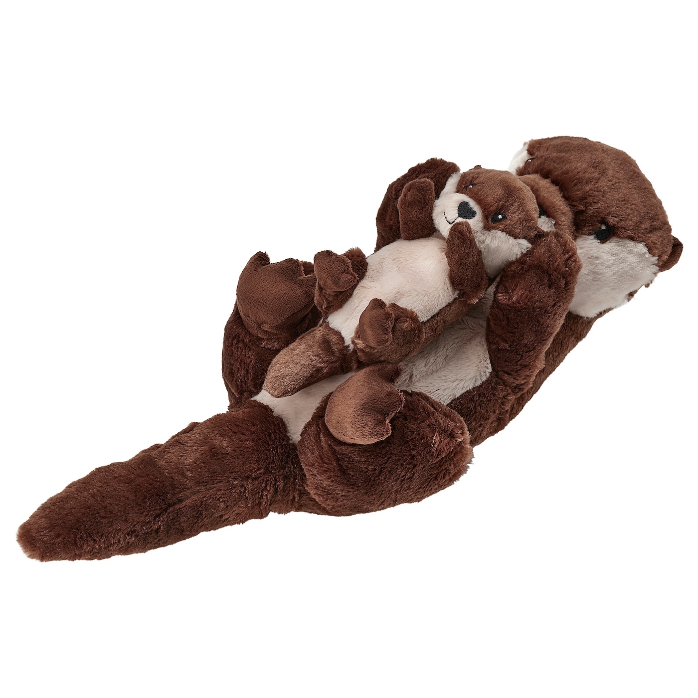 IKEA SKOGSDUVA pluszak, 2 szt, wydra z młodym/brązowy beżowy, 45 cm