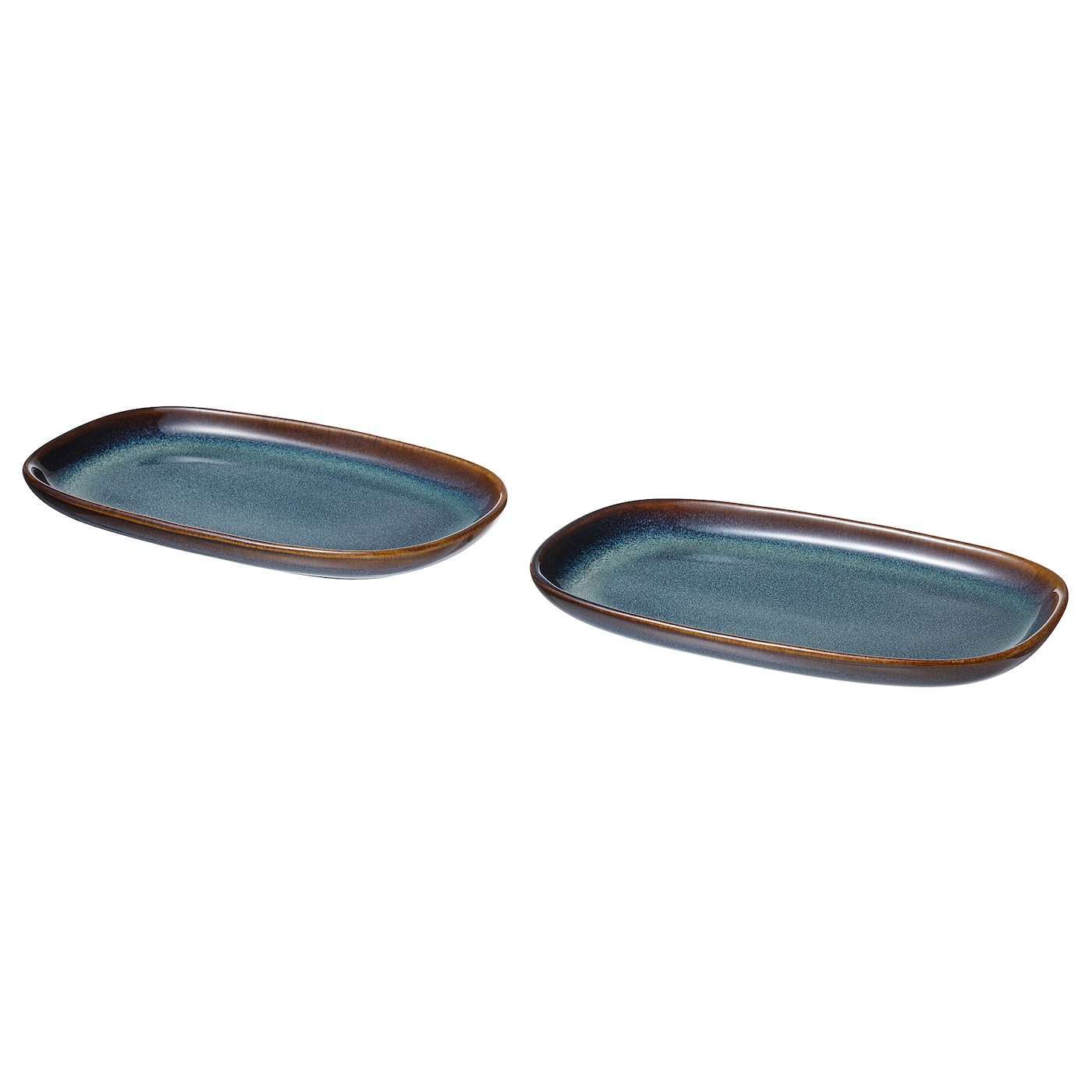 IKEA GLADELIG talerz, niebieski, 20x13 cm