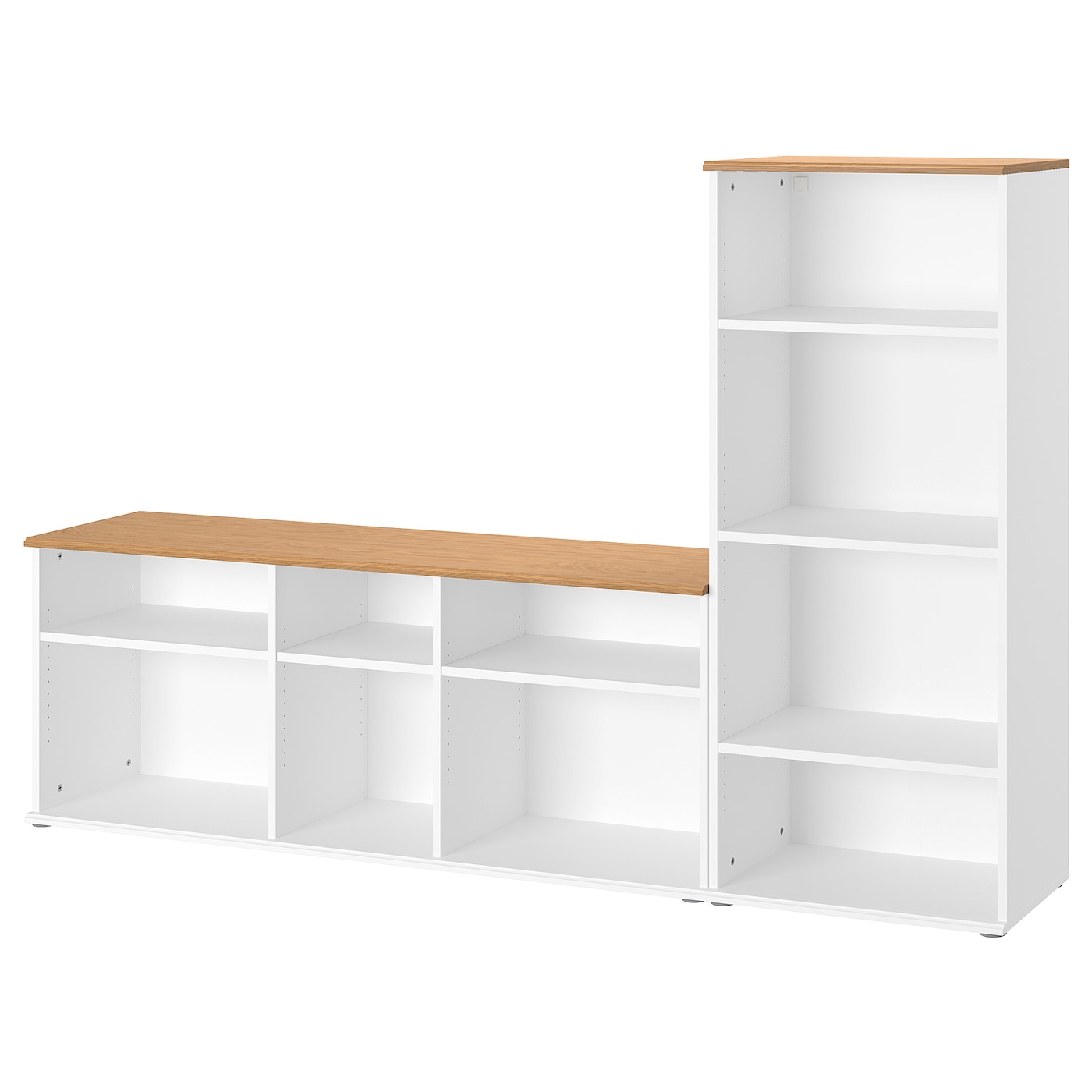 IKEA SKRUVBY szafka pod TV, biały, 216x38x140 cm