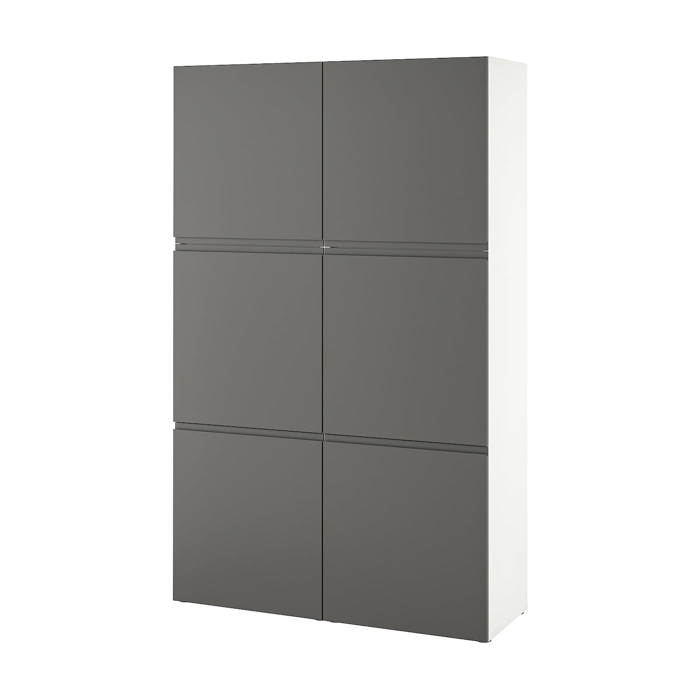IKEA BESTÅ kombinacja z drzwiami, biały/Västerviken ciemnoszary, 120x42x193 cm