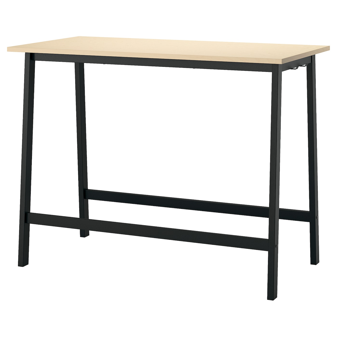 IKEA MITTZON stół konferencyjny, okl brzoz/czarny, 140x68x105 cm