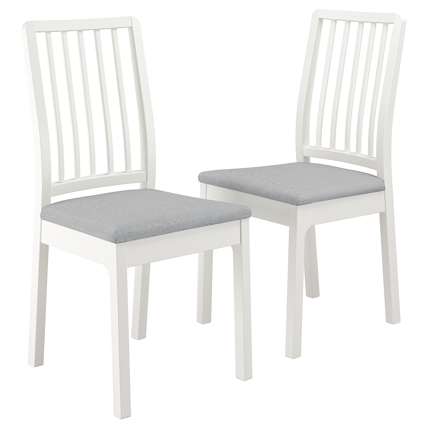 IKEA EKEDALEN krzesło, biały/Orrsta jasnoszary, Głębokość: 51 cm