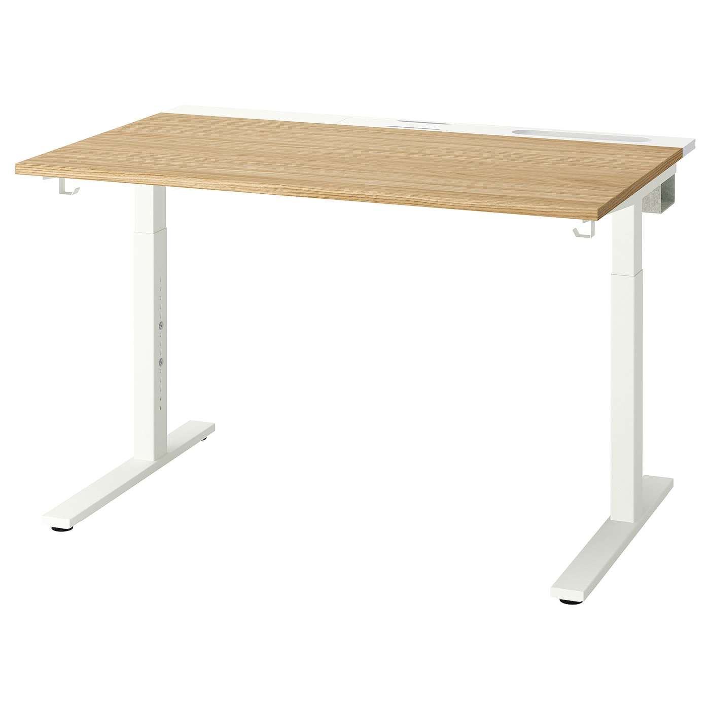 IKEA MITTZON biurko, okl dęb/biały, 120x80 cm
