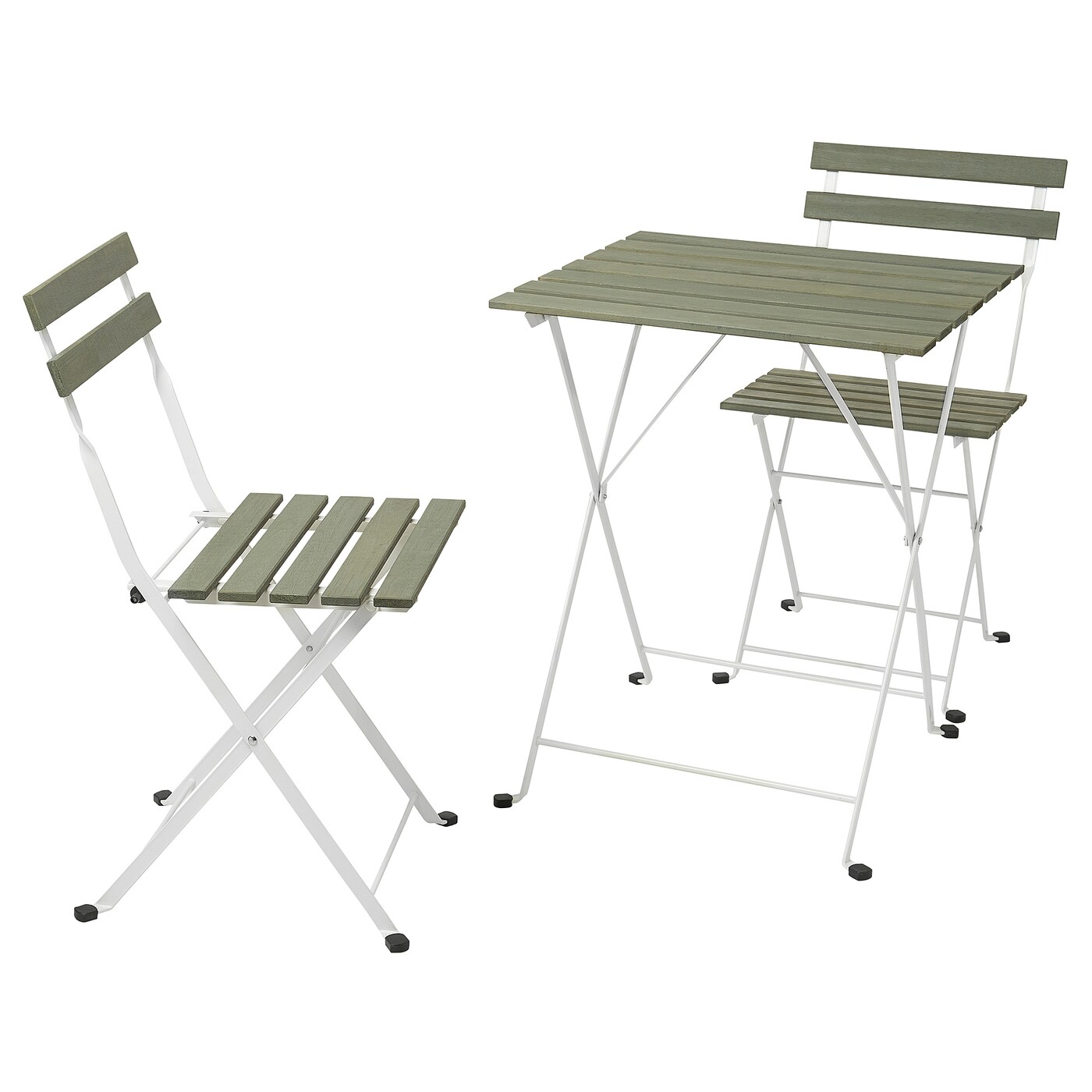 IKEA TÄRNÖ stół+2 krzesła, na zewnątrz, Tärnö biały/zielony