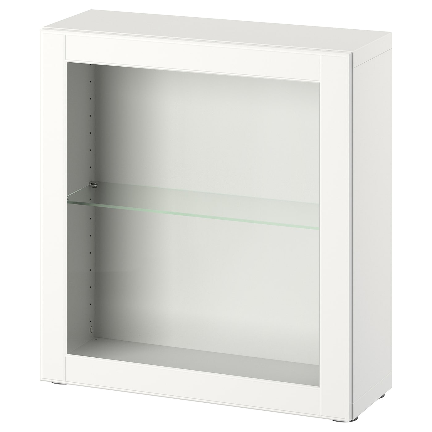 IKEA BESTÅ szafka z drzwiczkami, biały/Ostvik biały, 60x22x64 cm