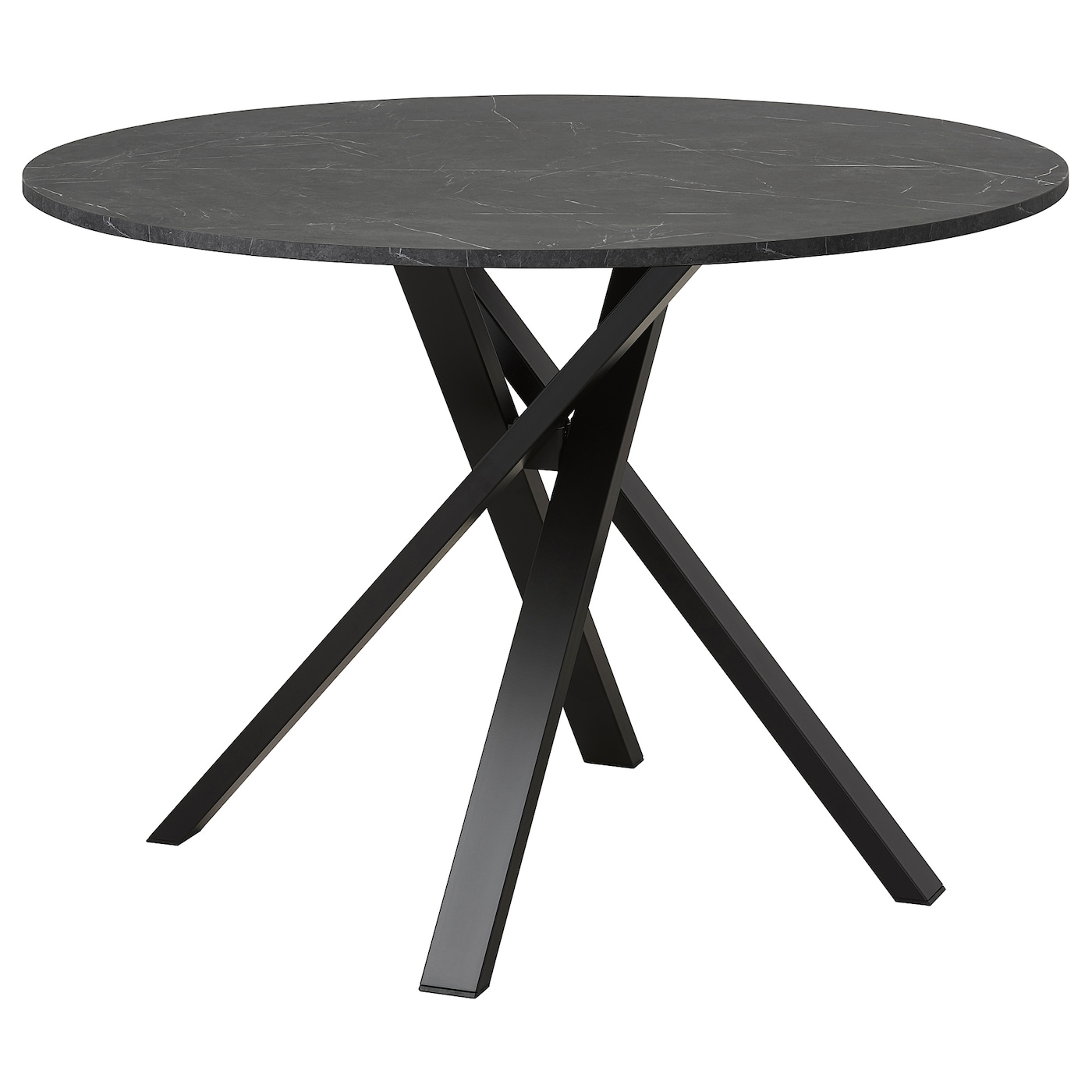IKEA MARIEDAMM stół, czarny imitacja marmuru, 105 cm