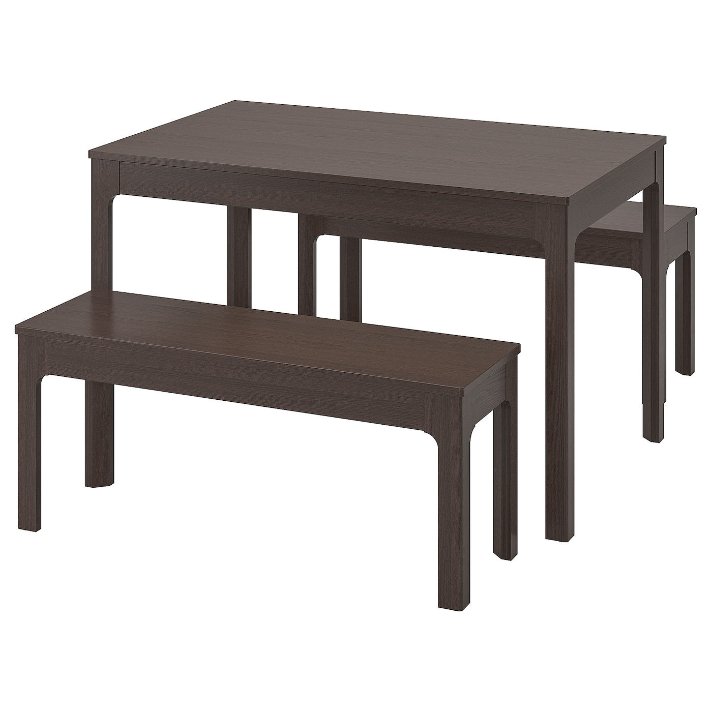 IKEA EKEDALEN / EKEDALEN stół i 2 ławy, ciemnobrązowy/ciemnobrązowy, 120/180 cm