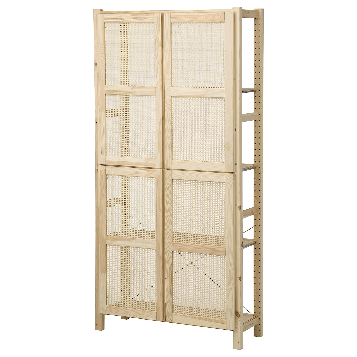 IKEA IVAR regał z drzwiami, z 4 drzwi/sosna, 89x30x179 cm