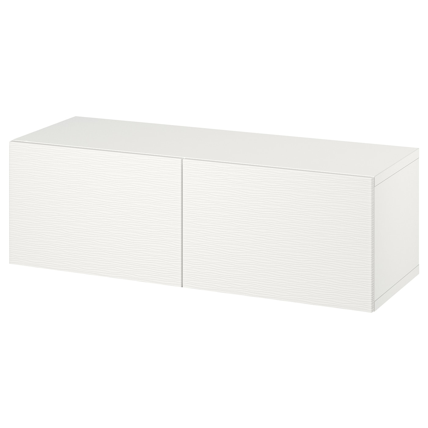 IKEA BESTÅ kombinacja szafek ściennych, biały/Laxviken biały, 120x42x38 cm
