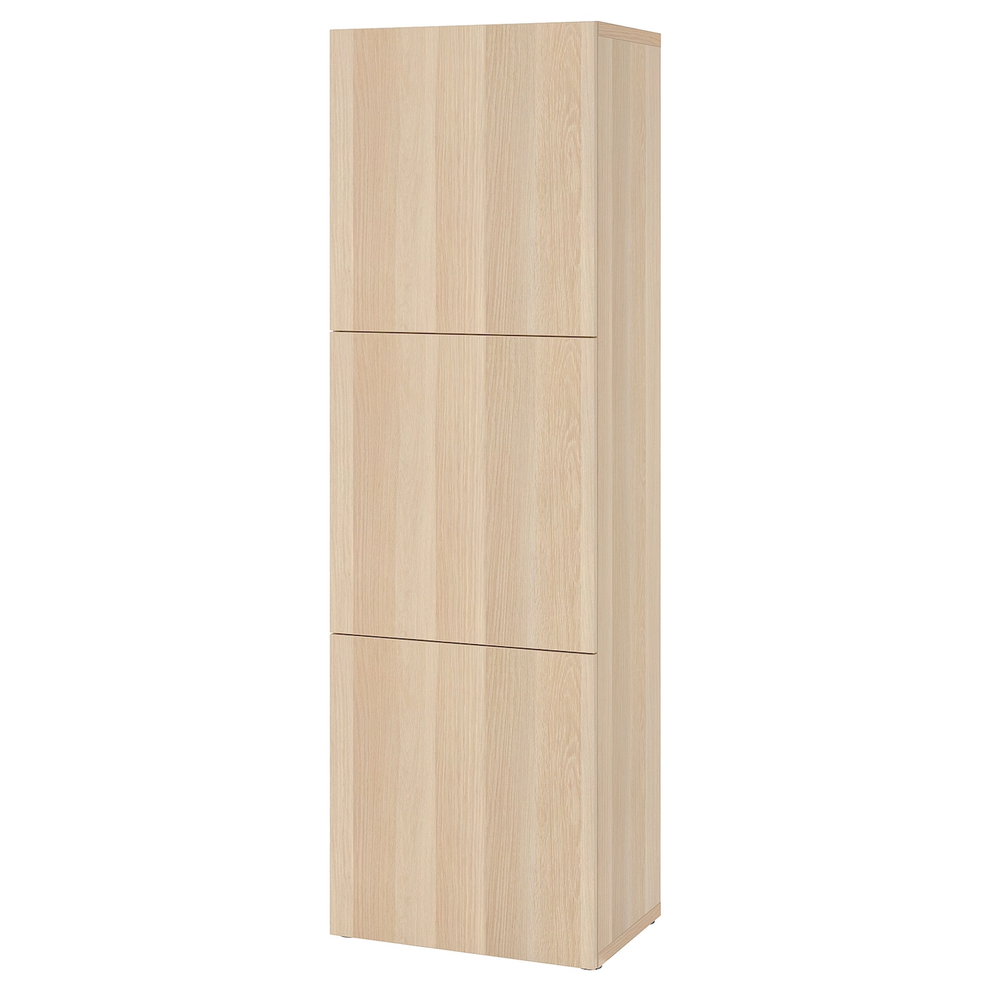 IKEA BESTÅ szafka z drzwiczkami, imitacja dębu bejcowanego na biało/Lappviken imitacja dębu bejcowanego na biało, 60x42x193 cm