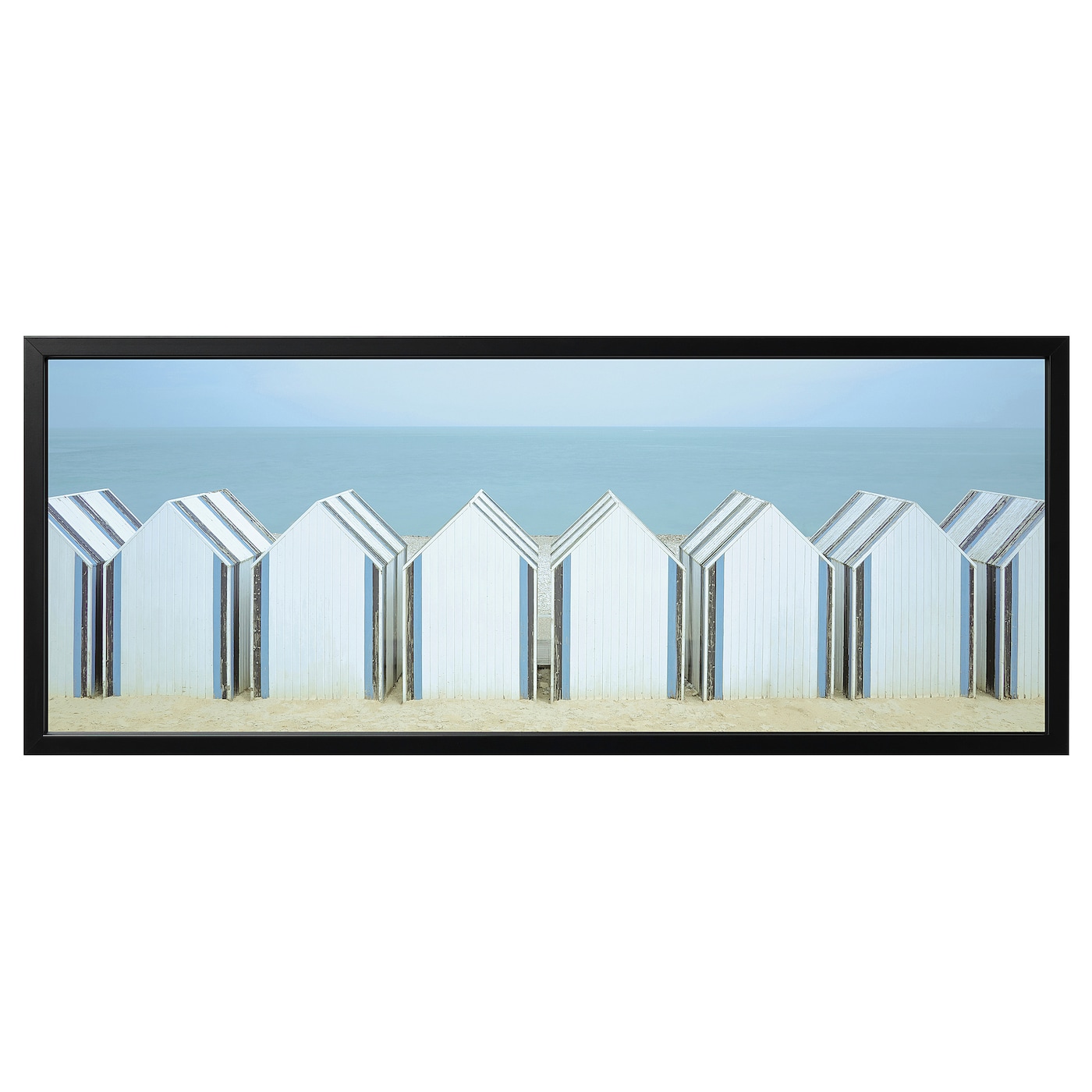 IKEA BJÖRKSTA obraz z ramą, czarny, 140x56 cm