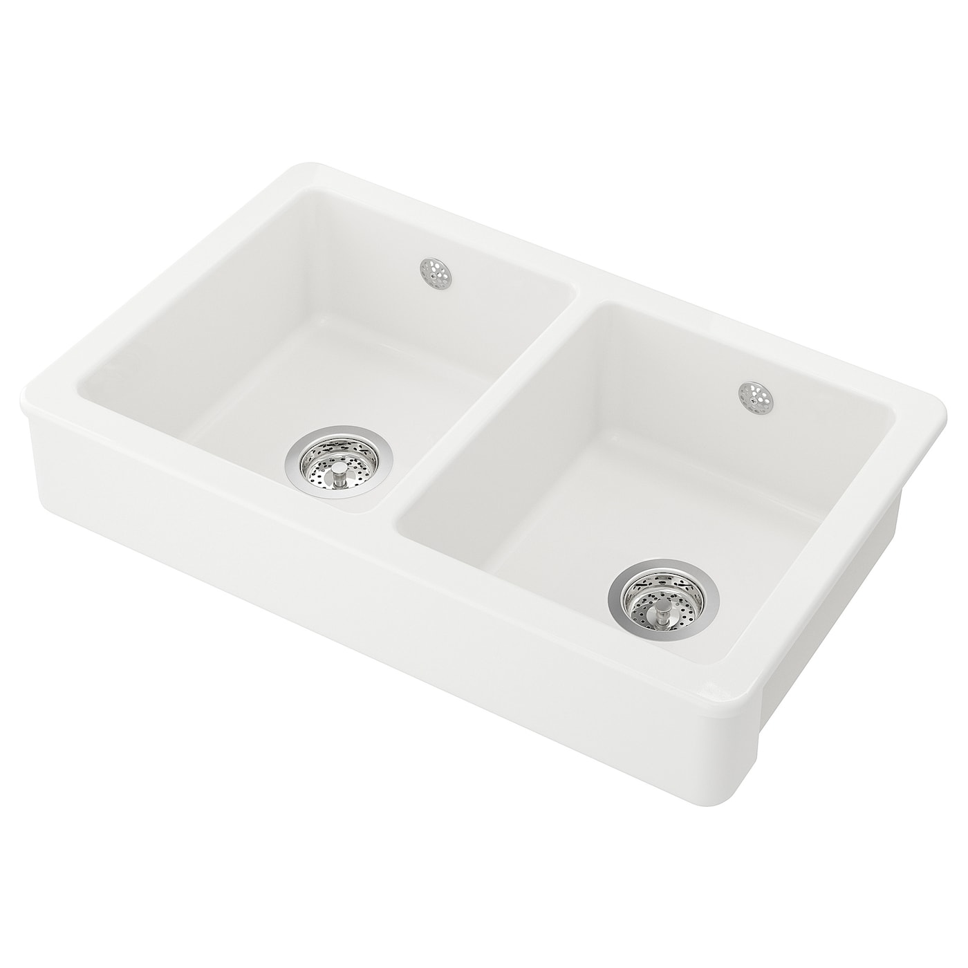 IKEA HAVSEN zlew, 2 kom z widocznym frontem, biały, 82x48 cm