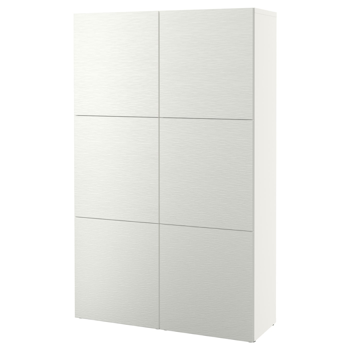 IKEA BESTÅ kombinacja z drzwiami, biały/Laxviken biały, 120x42x193 cm
