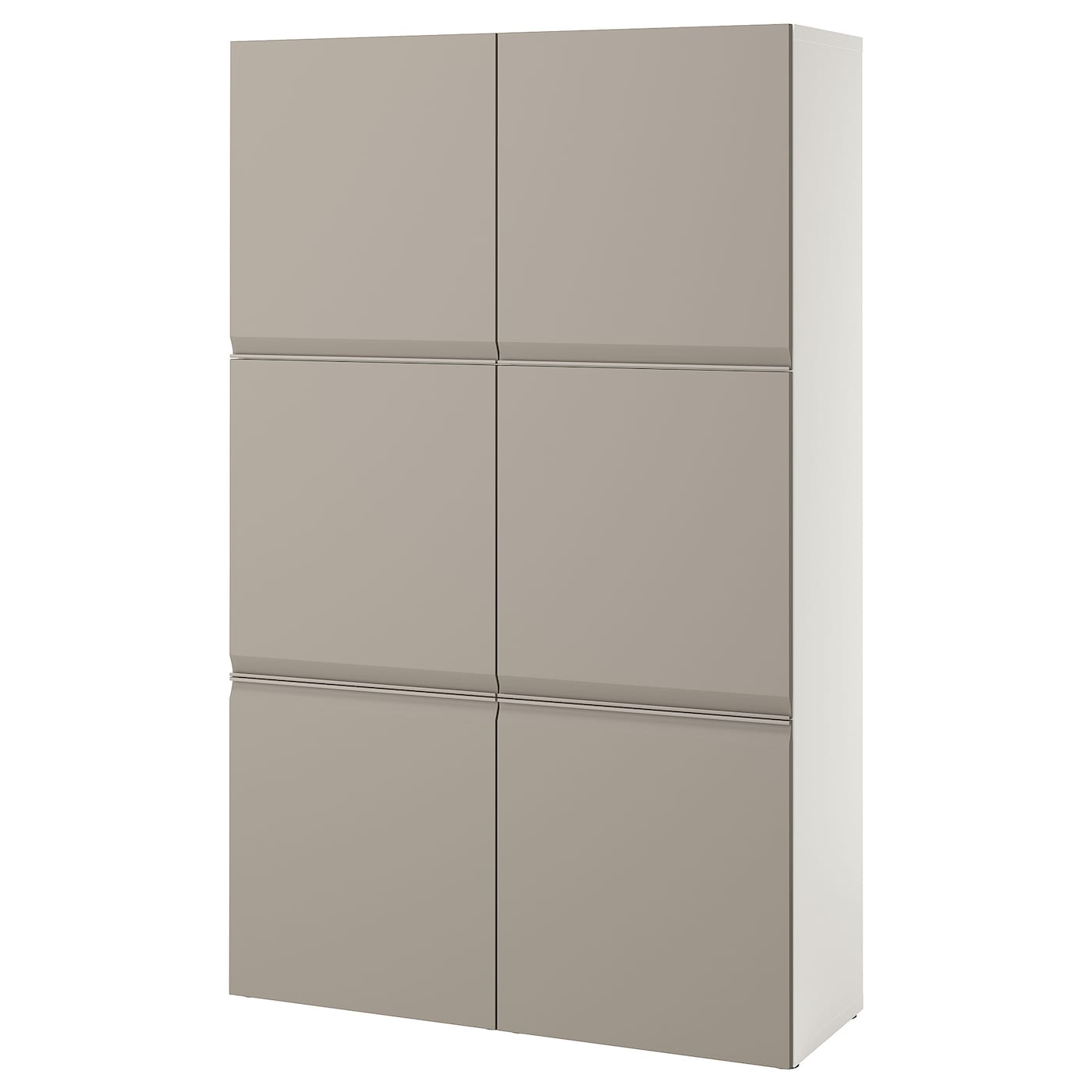 IKEA BESTÅ kombinacja z drzwiami, biały Hammarsmed/beżowy, 120x42x193 cm