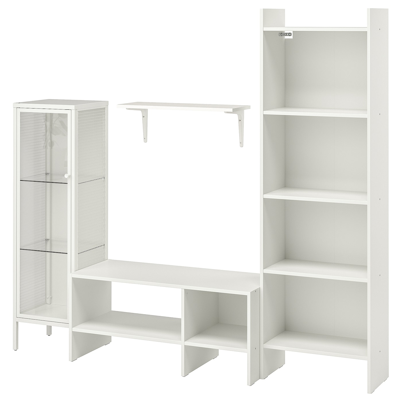 IKEA BAGGEBO szafka pod TV, biały, 174x35x160 cm