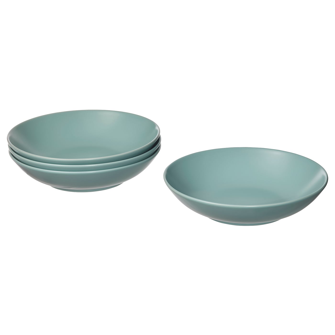 IKEA FÄRGKLAR talerz głęboki, Matowy jasnoturkusowy, 23 cm