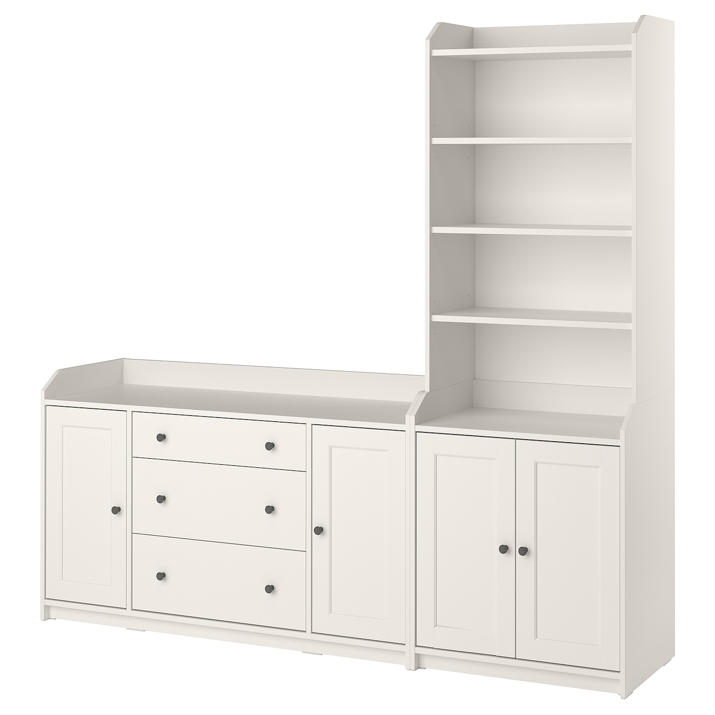 IKEA HAUGA regał, biały, 210x46x199 cm