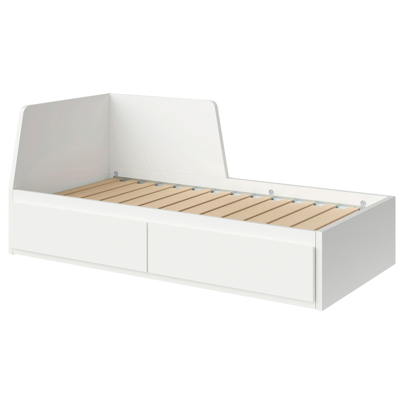 IKEA FLEKKE rama leżanki z 2 szufladami, biały, 80x200 cm