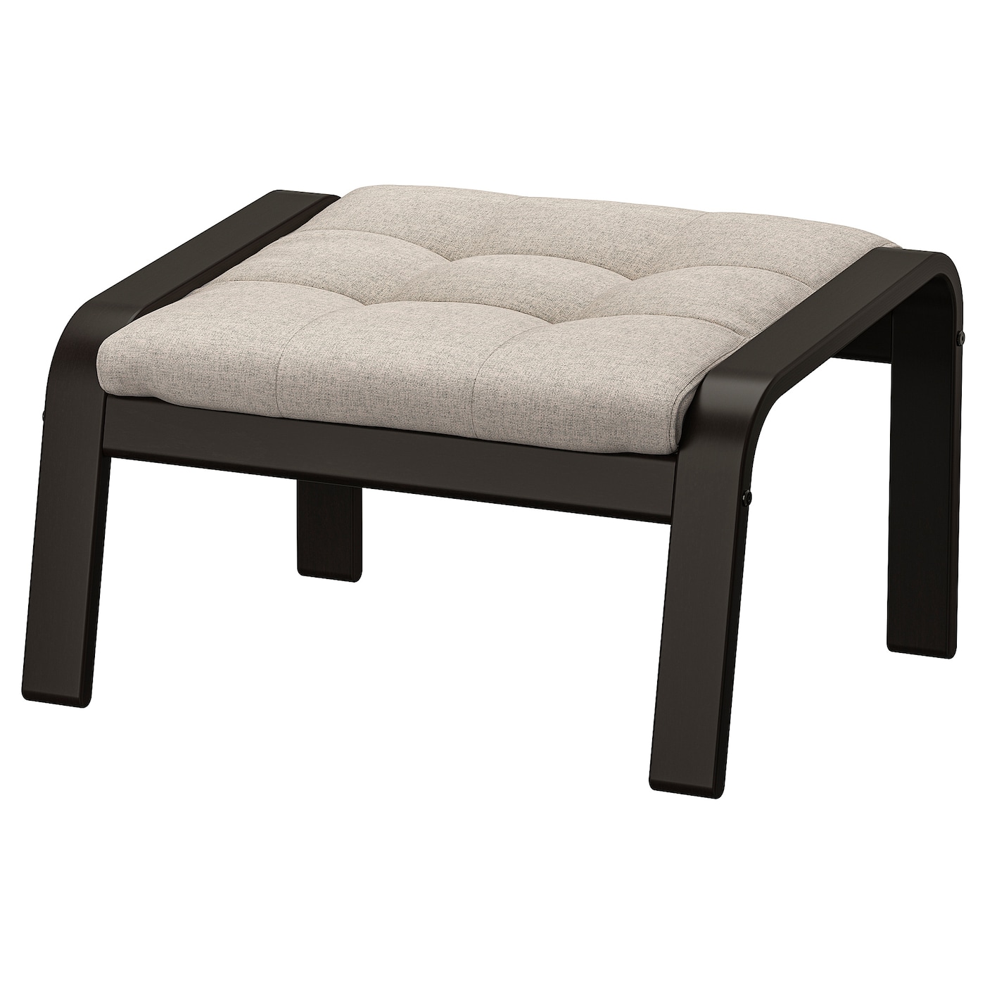 IKEA POÄNG podnóżek, czarnybrąz/Gunnared beżowy, Szerokość: 68 cm