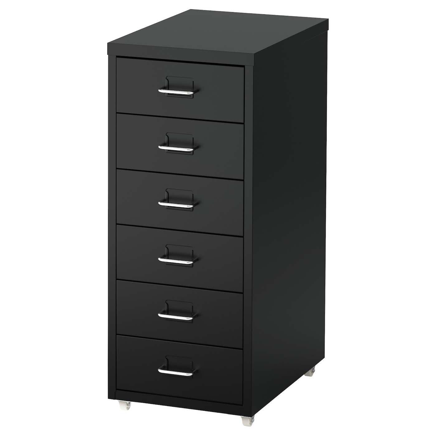IKEA HELMER komoda na kółkach, czarny, 28x69 cm
