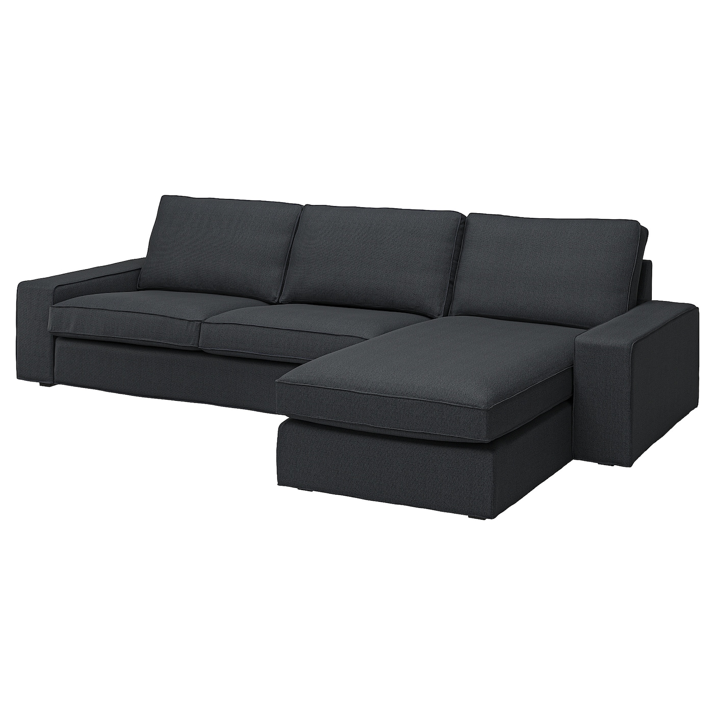 IKEA KIVIK sofa 4-osobowa z szezlongiem, Tresund antracyt, Maksymalna szerokość: 318 cm