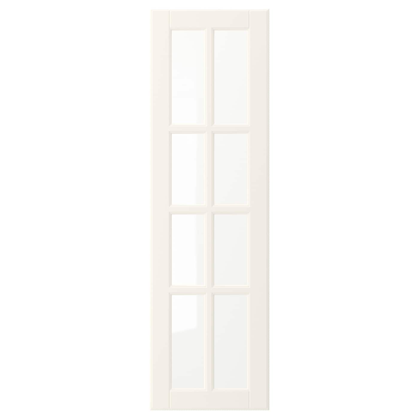 IKEA BODBYN drzwi szklane, kremowy, 30x100 cm