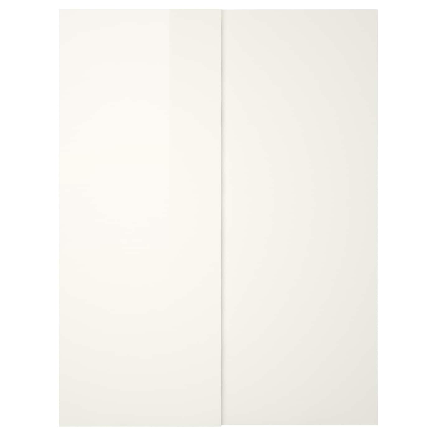 IKEA HASVIK Drzwi przesuwne, połysk biały, 150x236 cm