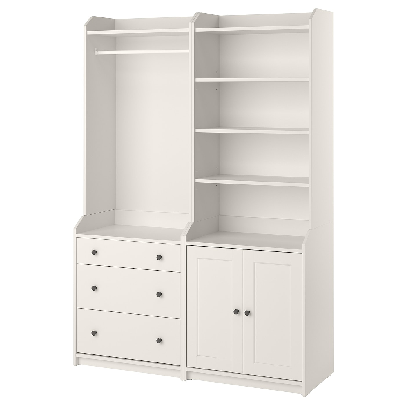 IKEA HAUGA regał, biały, 139x46x199 cm