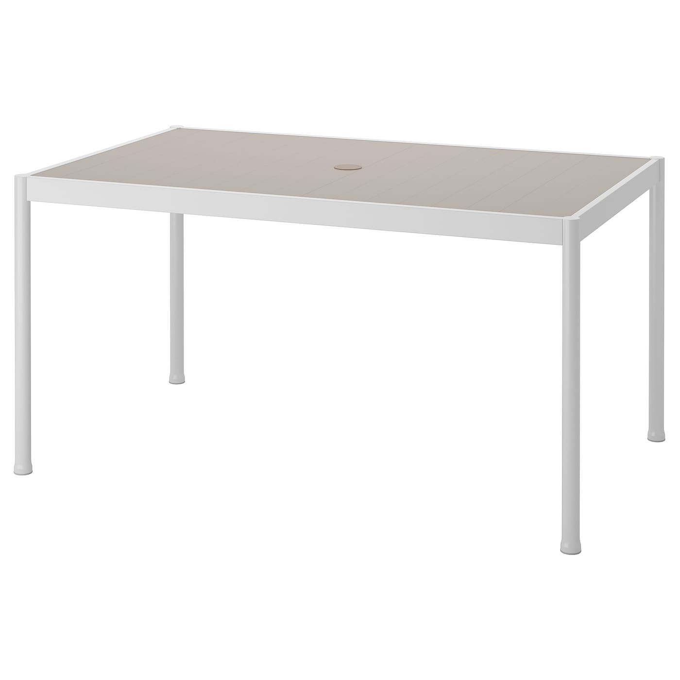 IKEA SEGERÖN stół, ogrodowy, biały/beżowy, 91x147 cm