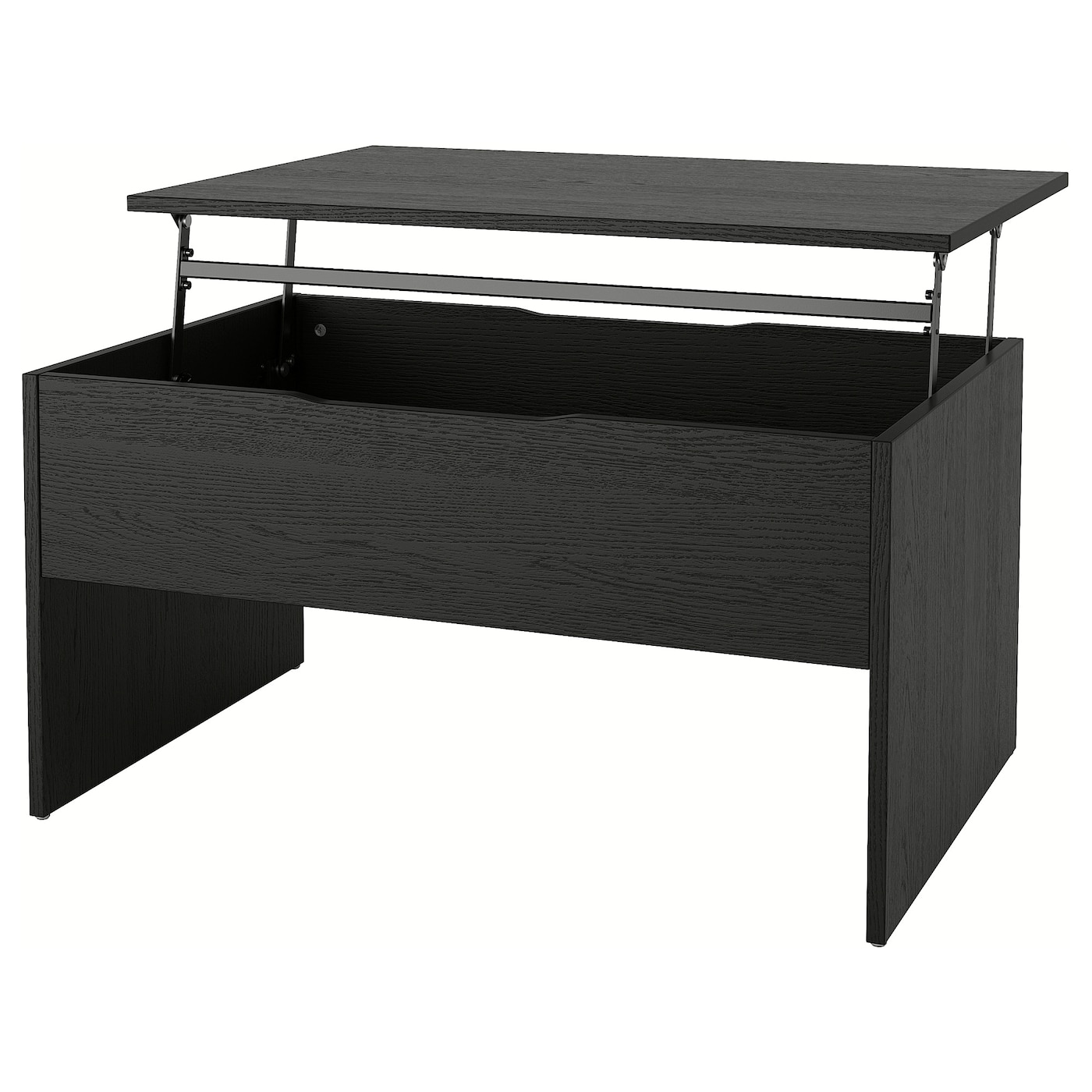 IKEA ÖSTAVALL regulowany stolik kawowy, czarny, 90 cm