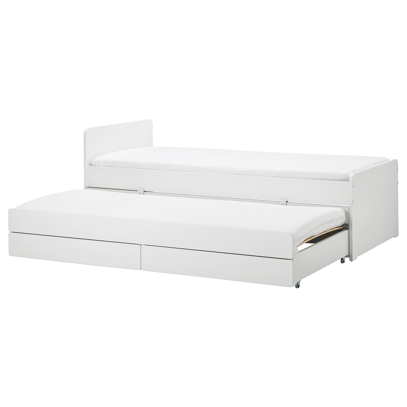 IKEA SLÄKT rama łóżka z łóżkiem dolnym/pojem, biały, 90x200 cm