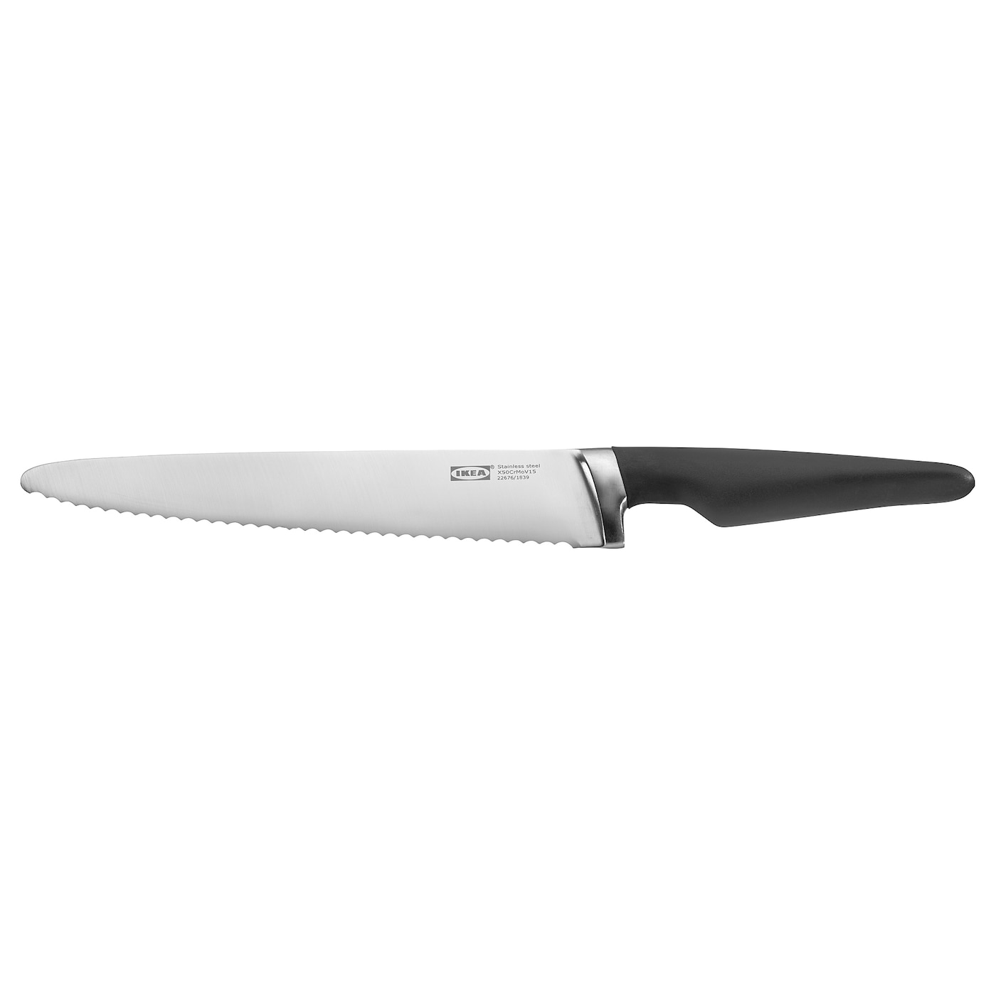 IKEA VÖRDA nóż do chleba, czarny, 23 cm