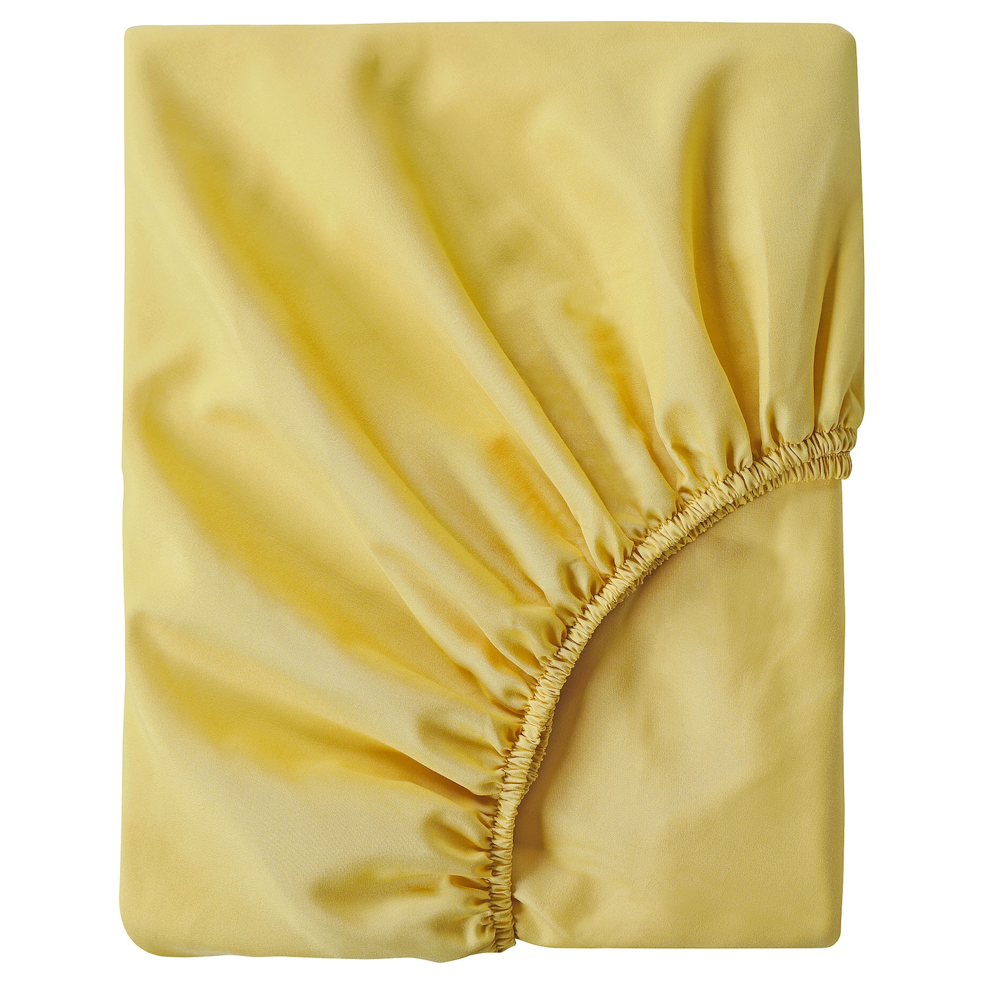 IKEA BRUKSVARA prześcieradło z gumką, żółty, 160x200 cm