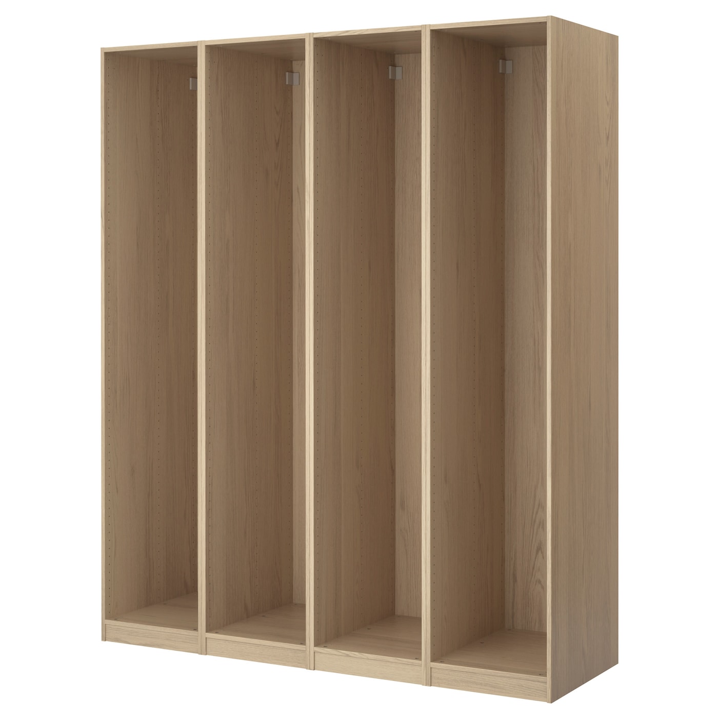 IKEA PAX 4 obudowy szaf, dąb bejcowany na biało, 200x58x236 cm