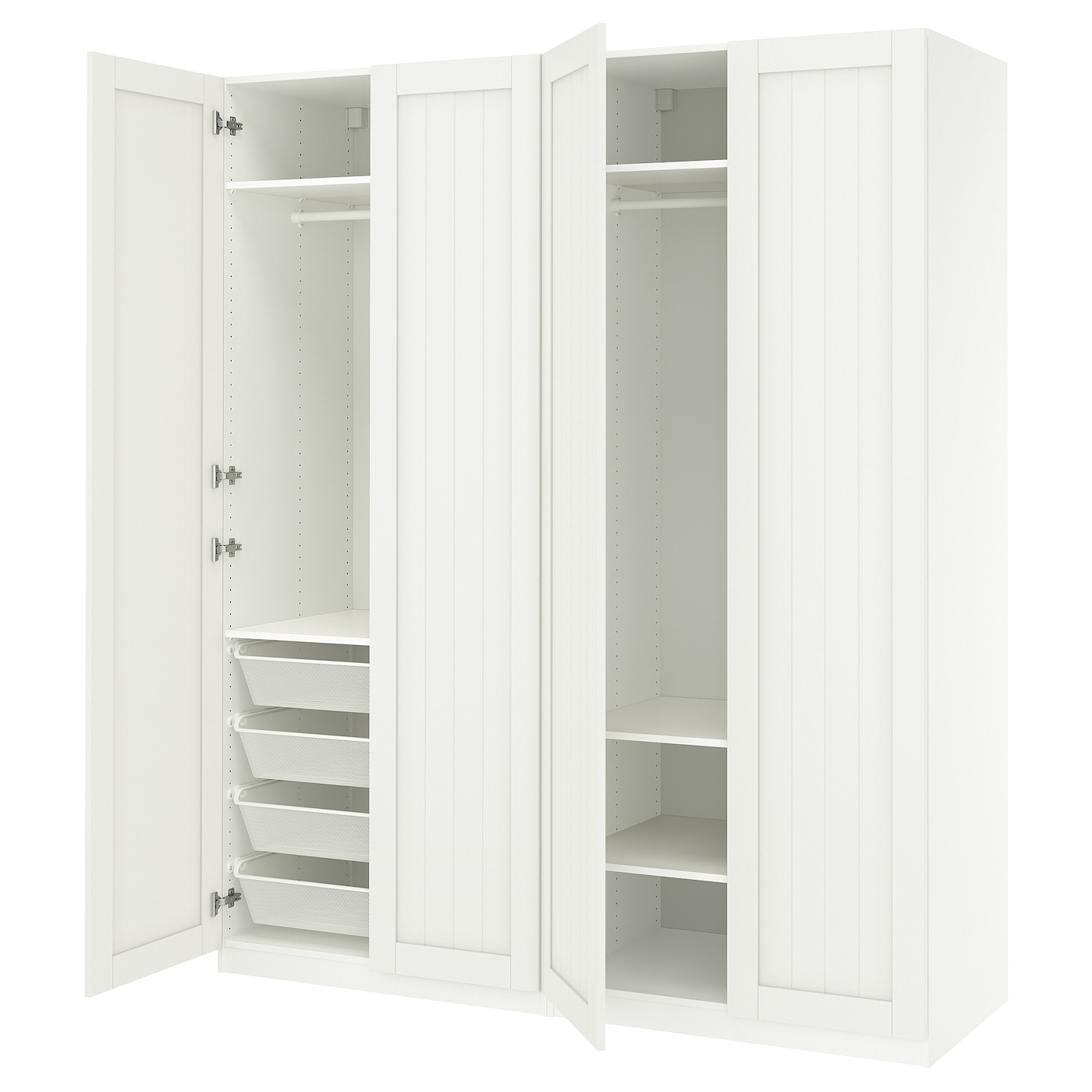IKEA PAX / GULLABERG kombinacja szafy, biały/biały, 200x60x236 cm