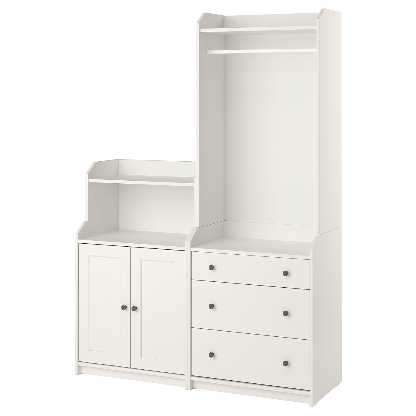 IKEA HAUGA regał, biały, 139x46x199 cm