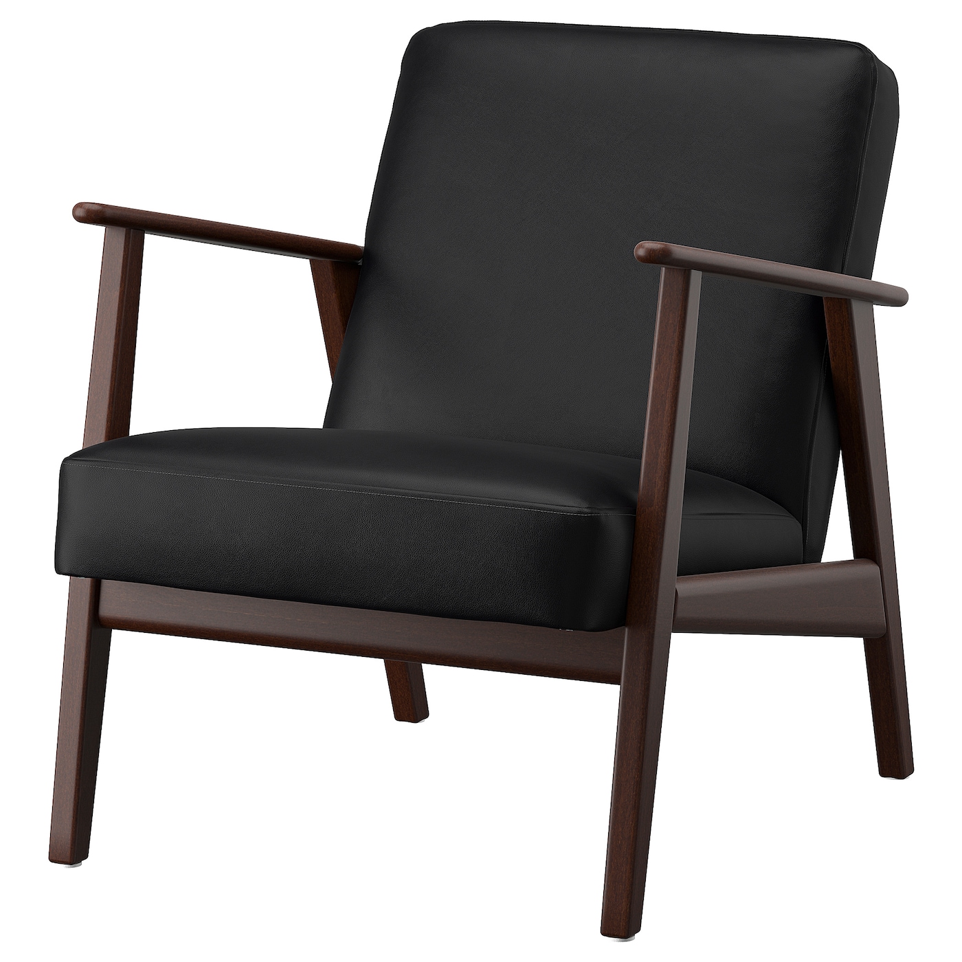 IKEA EKENÄSET fotel, Jonsbyn czarny, Wysokość oparcia: 46 cm