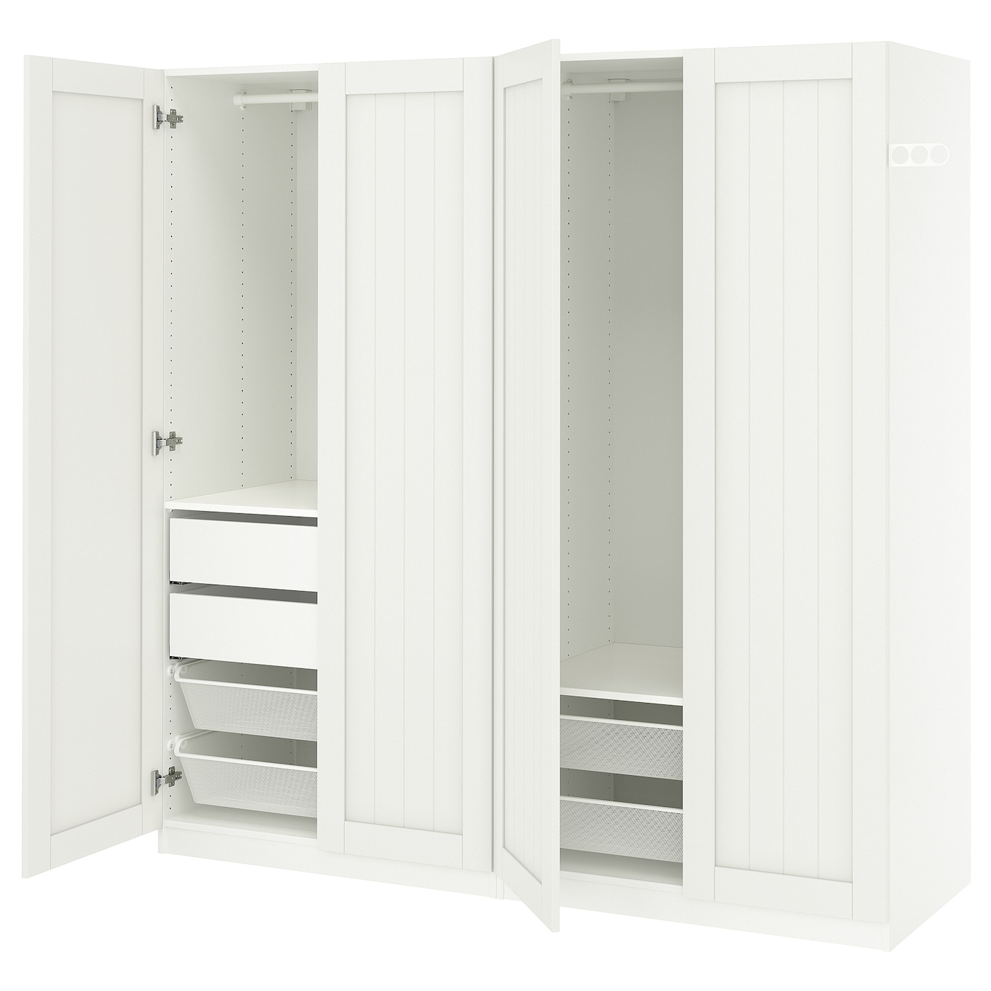 IKEA PAX / GULLABERG kombinacja szafy, biały/biały, 200x60x201 cm