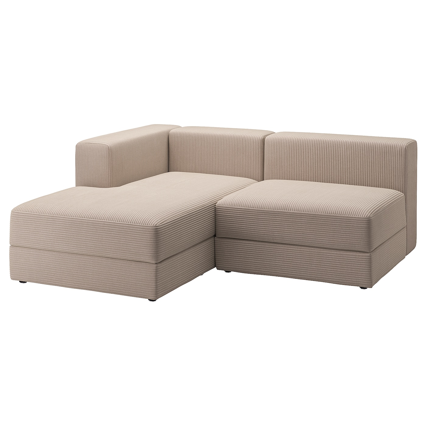 IKEA JÄTTEBO moduł sofy 2,5-os z szezlongiem, lewy/Samsala szarobeżowy, Szerokość: 190 cm