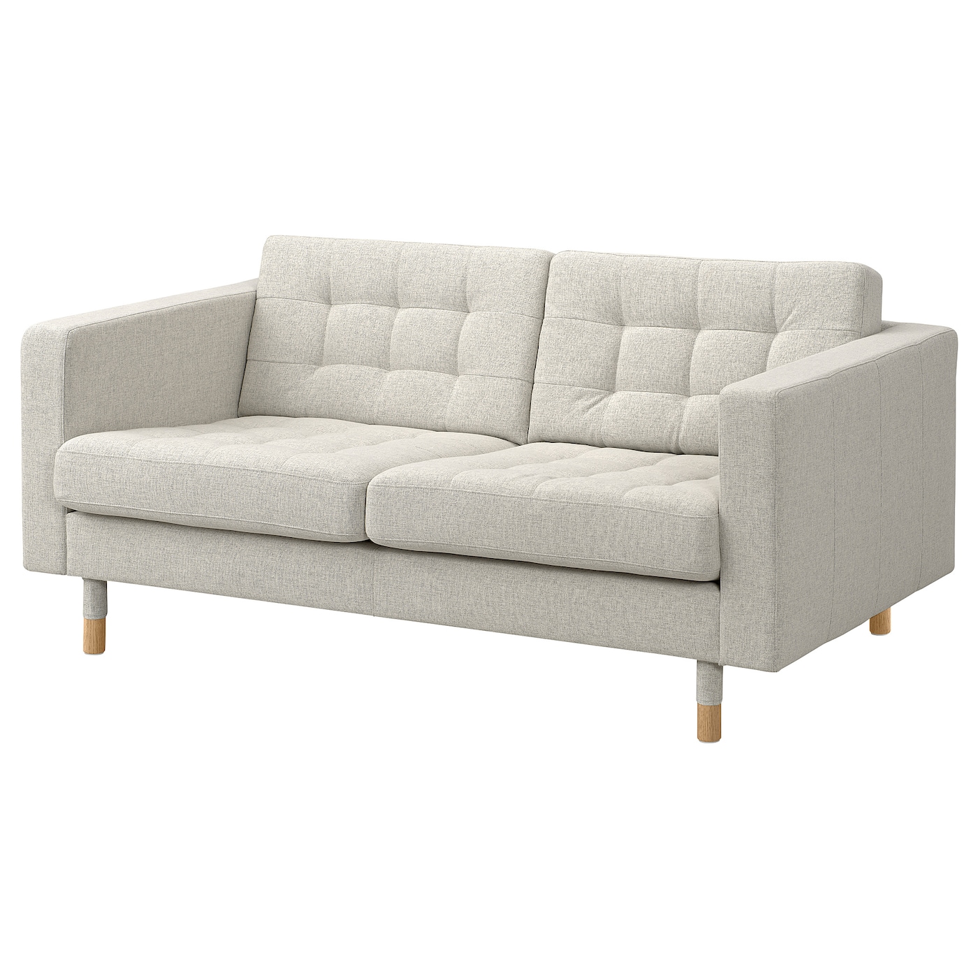 IKEA LANDSKRONA sofa 2-osobowa, Gunnared/beżowy drewno