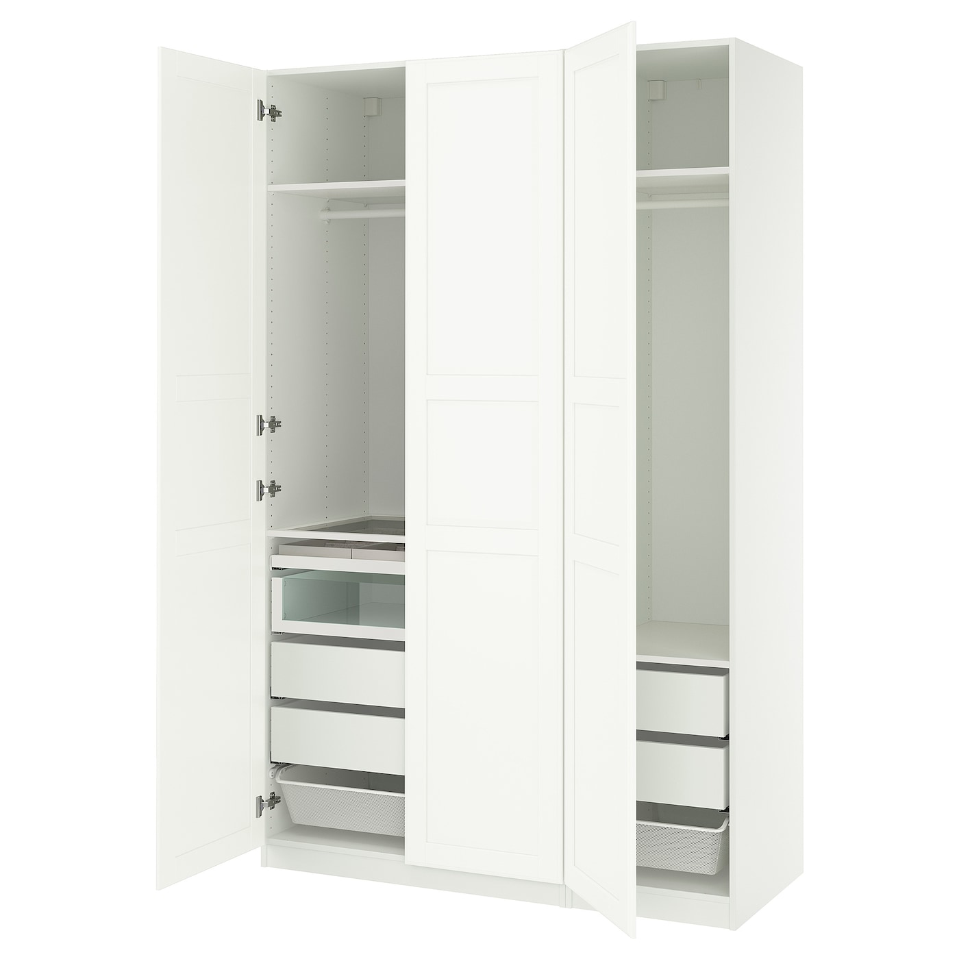 IKEA PAX / TYSSEDAL kombinacja szafy, biały/biały, 150x60x236 cm