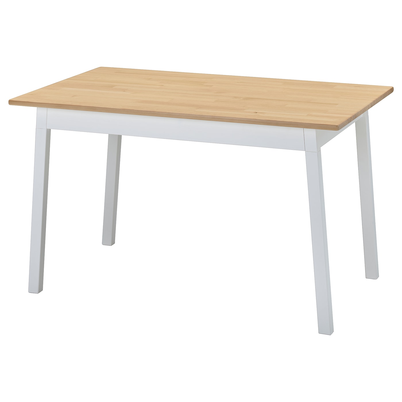 IKEA PINNTORP stół, bejca jasnobrązowa/biała bejca, 125x75 cm