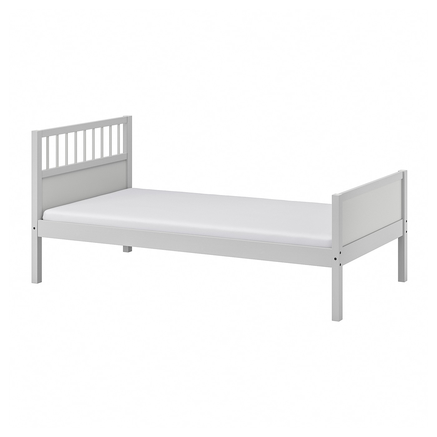 IKEA SMYGA rama łóżka, jasnoszary, 90x200 cm