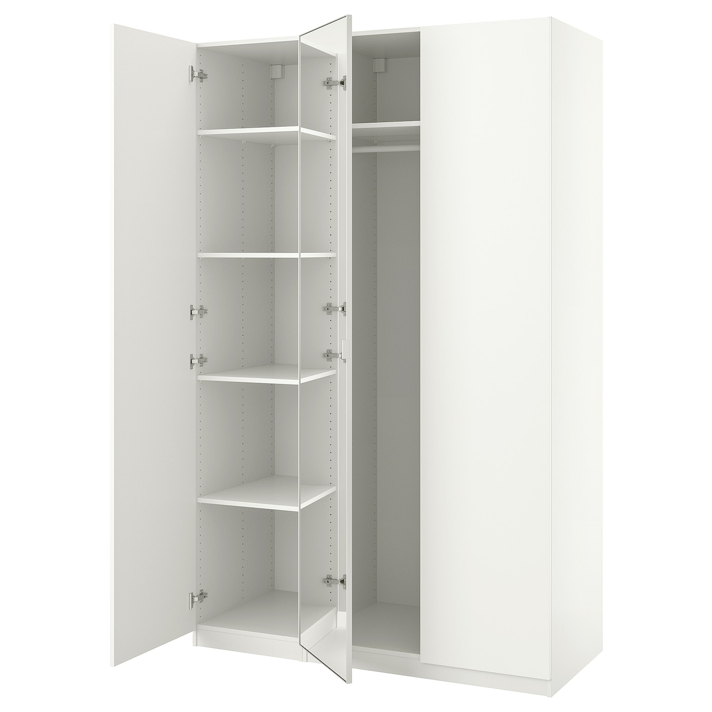 IKEA PAX / FORSAND/ÅHEIM kombinacja szafy, biały/lustro, 150x60x236 cm