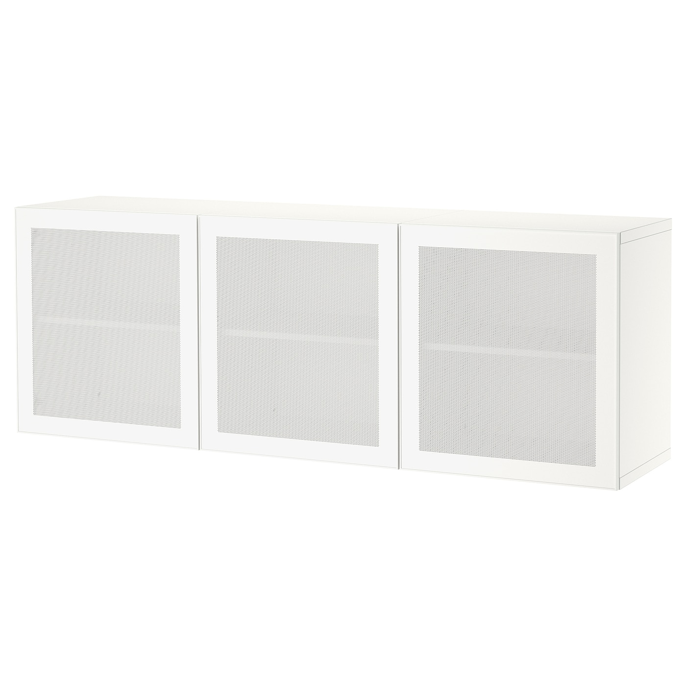 IKEA BESTÅ kombinacja szafek ściennych, biały/Mörtviken biały, 180x42x64 cm