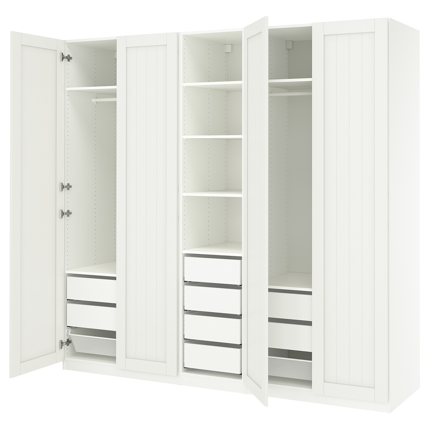 IKEA PAX / GULLABERG kombinacja szafy, biały/biały, 250x60x236 cm