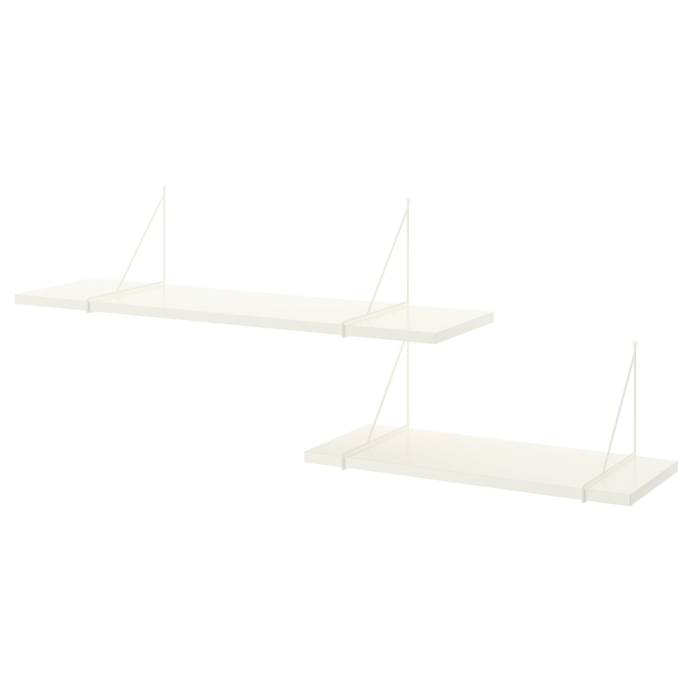 IKEA BERGSHULT / PERSHULT półka ścienna kombinacja, biały/biały, 120x30 cm