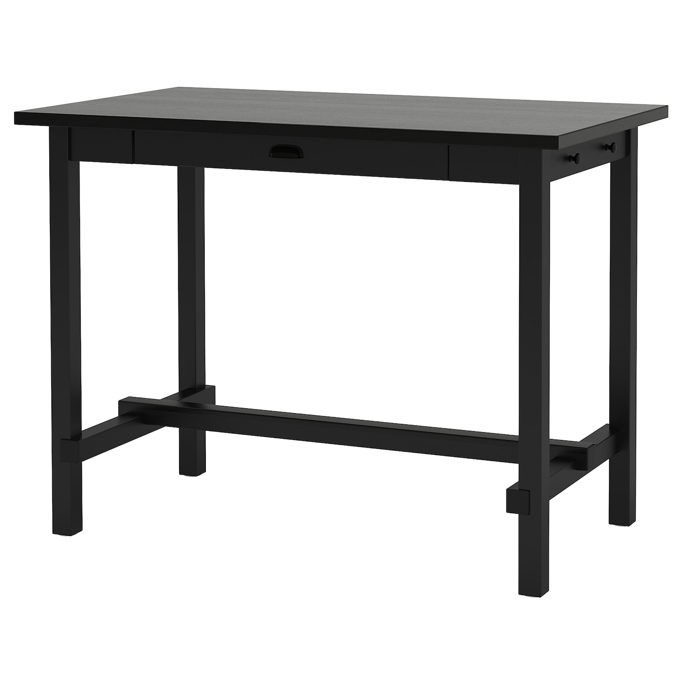 IKEA NORDVIKEN Stół barowy, czarny, 140x80x105 cm