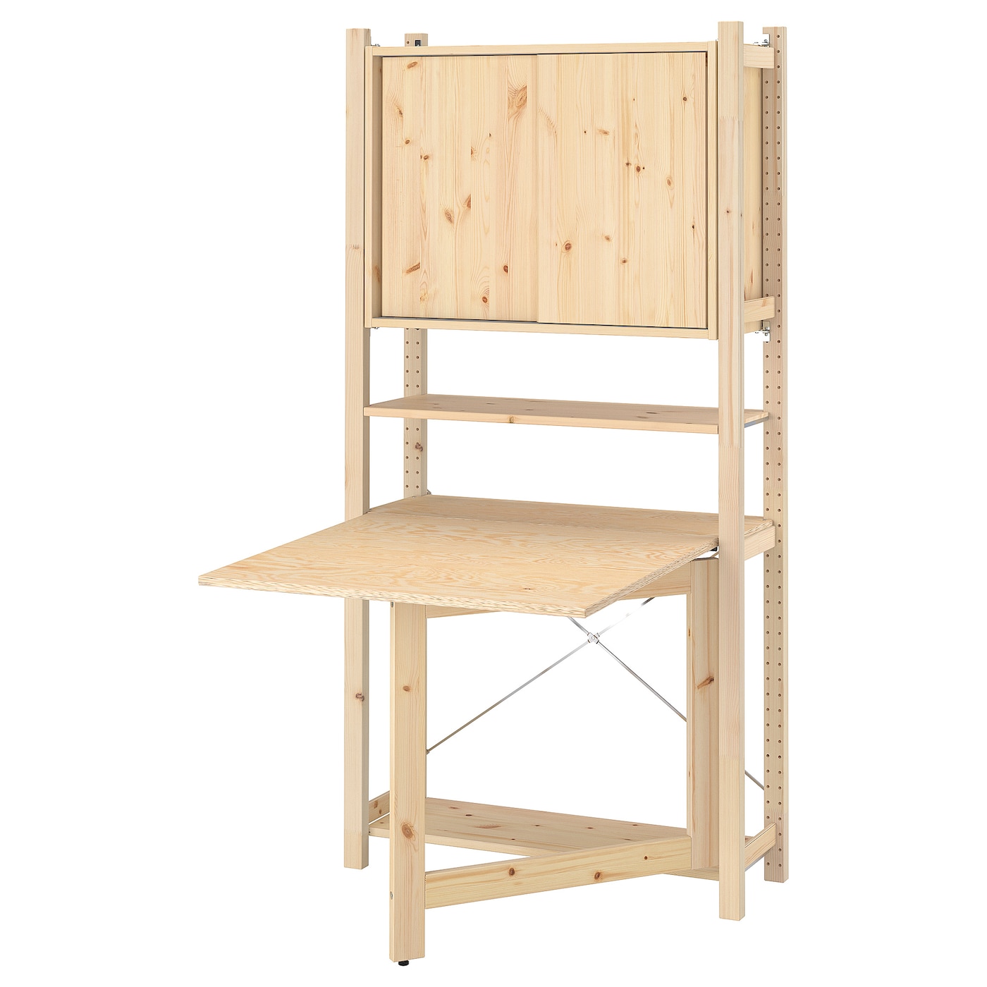 IKEA IVAR 1 sekcja/składany stół/przes drzwi, sosna, 89x30x179 cm